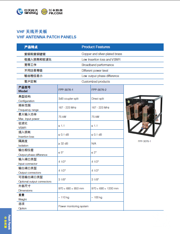 VHF 天线开关板