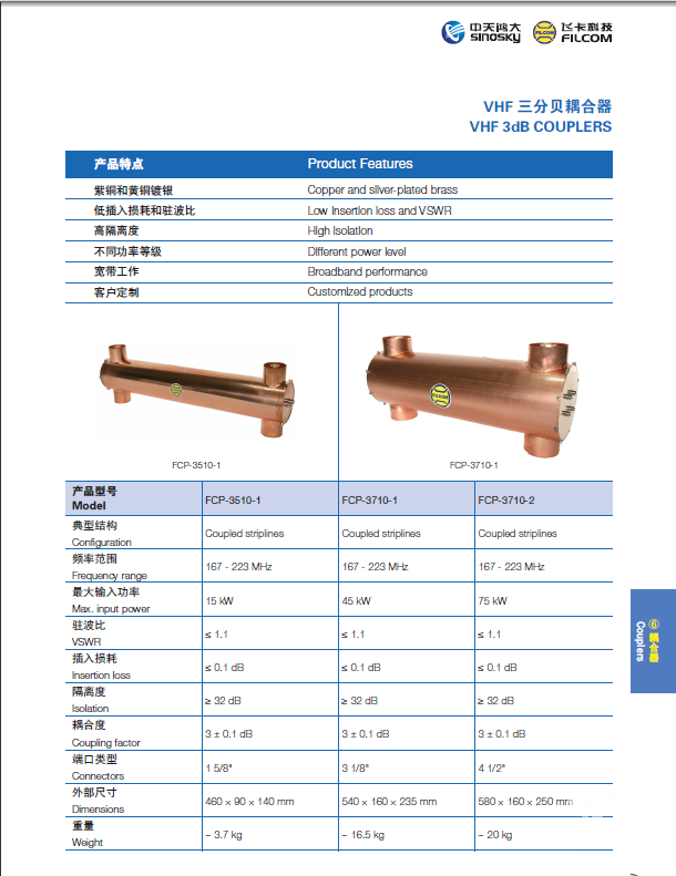 VHF 三分贝耦合器